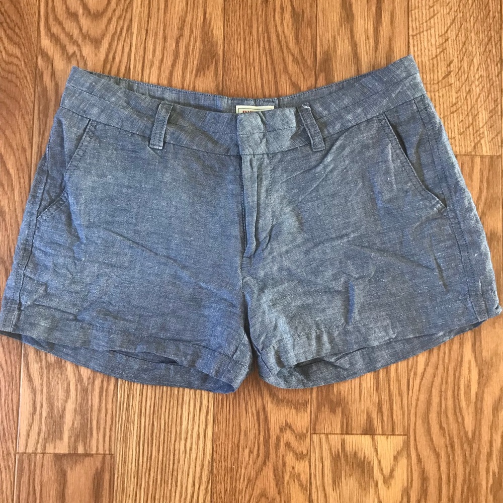 Blue Textured Khakis by Gap Shorts